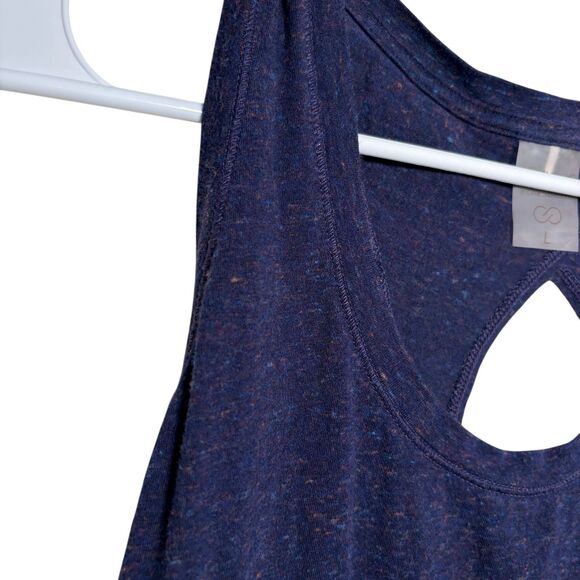 Calia Tank Top Women's Large Blue Flecked Open Back Athletic Sleeveless - Picture 4 of 10